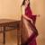 Blood red butta pure kanchi silk saree