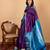Blue and purple kanjivaram silk saree