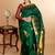 Green temple border kanjipuram silk saree