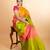 Earthy green-yellow two tone saree