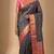 Steel grey and dazzle pink soft silk saree