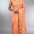 Salmon peach silk saree