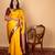Yellow and maroon pure silk saree
