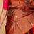 Brown and pink checks silk saree