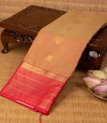 Sunset orange and amaranth pink soft silk saree