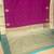 Orchid purple and pastel blue kanchi semi silk saree