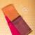 orange and maroon  mubbagam pure kanchi silk saree