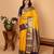 Royal yellow and midnight blue pure kanjivaram silk saree