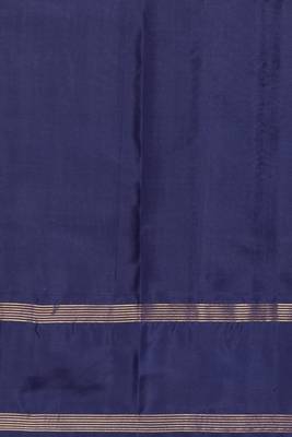 Royal blue pure kanjivaram silk saree 4
