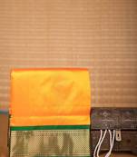 Mango yellow 9 yard pure silk saree