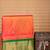 Dual tone orange 9 yard pure silk saree