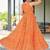 Women orange paisley printed sleeveless round neck maxi dress