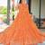 Women orange paisley printed sleeveless round neck maxi dress