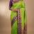 Lawn green and purple semi silk saree