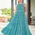 Women turquoise blue paisley printed sleeveless round neck maxi dress