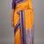 Golden marguerite yellow and purple semi silk saree