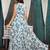 Women tuquaise blue floral printed sleeveless round neck maxi dress