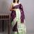 Violet and mint green pure kanjivaram silk saree