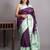 Violet and teal green pure kanjivaram silk saree