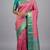 Rose pink and dual tone green designer soft silk saree