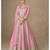 Light pink chinon silk gowns full size free size 