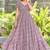 Women mauve floral printed flared maxi dress