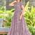 Women mauve floral printed flared maxi dress