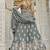 Gray Floral embroidered Lehenga Set with dupatta