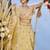 Yellow Embroidered Designer Lehenga choli set with sweetheart neckline