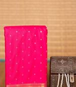 Rose and rama blue soft silk saree