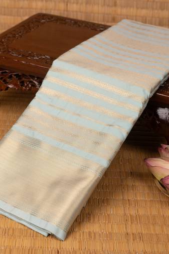 Powder blue and reddish pink soft silk saree