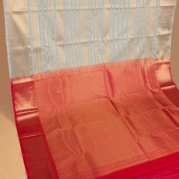 Powder blue and reddish pink soft silk saree 2