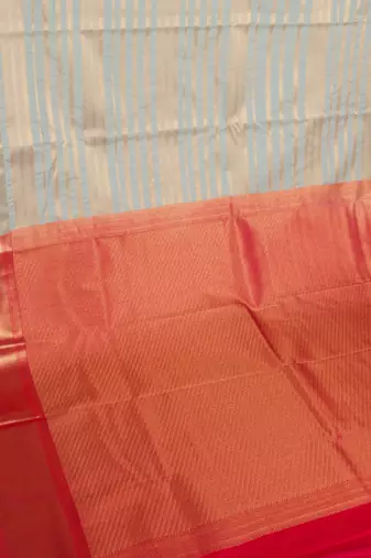 Powder blue and reddish pink soft silk saree