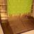 Pear green and brown semi silk saree