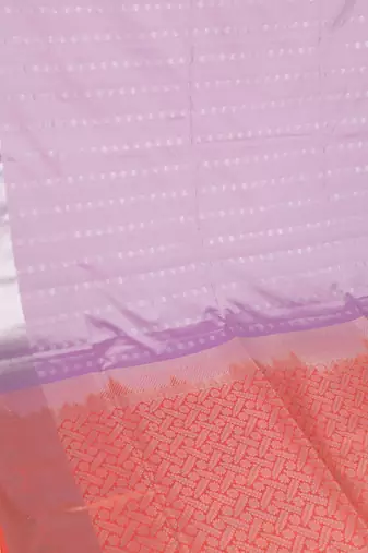Lilac lavender and salmon orange soft silk saree with blouse
