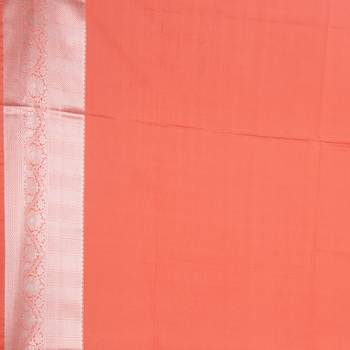 Lilac lavender and salmon orange soft silk saree 3