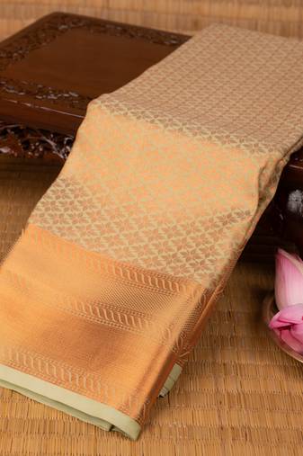 Light green semi silk saree