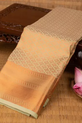 Light green semi silk saree