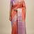 Dual tone Orange and lavender soft silk saree