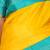 Bright yellow and turquoise blue pure kanchi silk saree