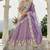 Purple Sequin & Mirror embroidered Lehenga Set with dupatta