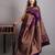 Violet pure kanjivaram silk saree