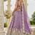 Purple Sequin & Mirror embroidered Lehenga Set with dupatta