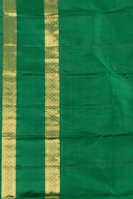 Mint green and forest green pure kanjivaram silk saree 4