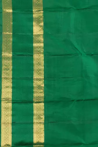 Mint green and forest green pure kanjivaram silk saree