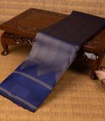 Royal blue and magenta pure touch silk saree