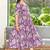 Women purple all-over floral print rayon fit & flare maxi dress