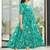 Women turquoise  all-over floral print rayon fit & flare maxi dress