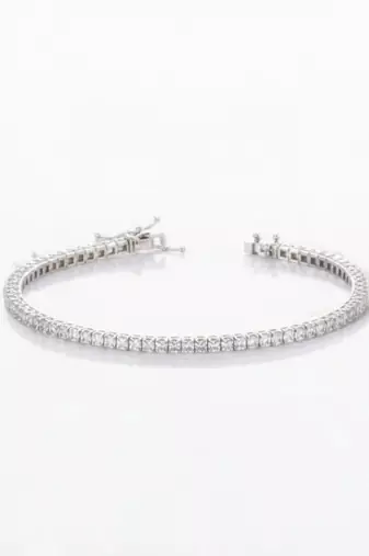 Sterling princess halo bracelet