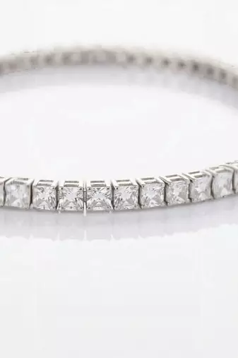 Sterling princess halo bracelet